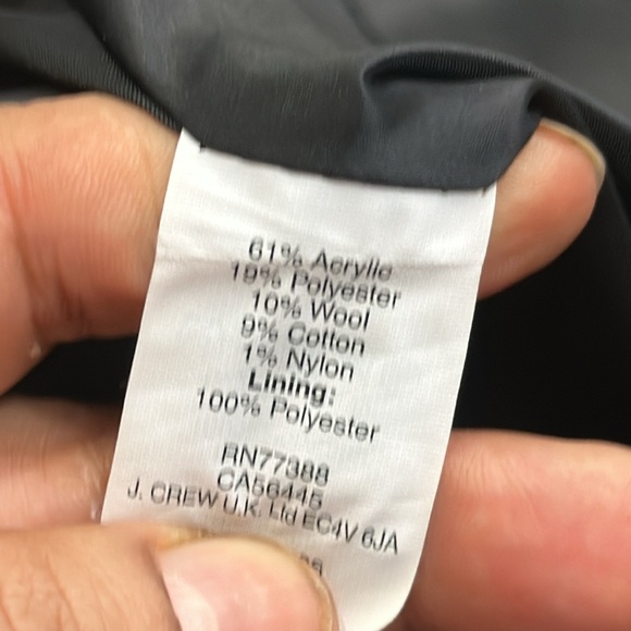 J crew tweeded lady  crop jacket size 2 blue black office career preppy classic - Picture 11 of 11